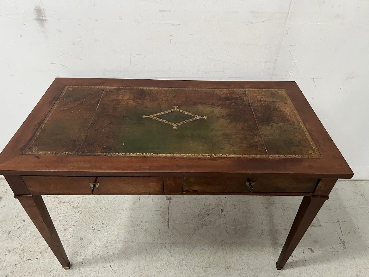 Louis XVI Style Desk In Mahogany And Veneer, 20th Century-photo-4