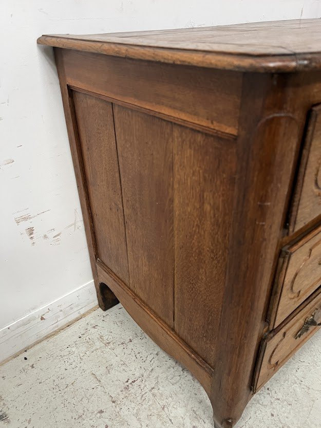 Commode Louis XV en chêne massif du XVIII siècle-photo-3