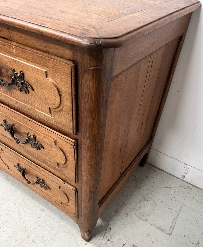 Commode Louis XV en chêne massif du XVIII siècle-photo-4