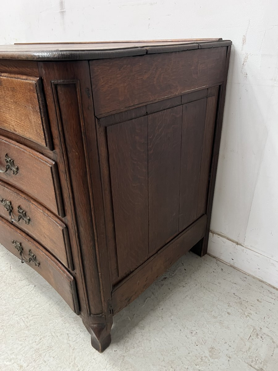 Commode Louis XV en chêne massif du XVIII siècle-photo-3