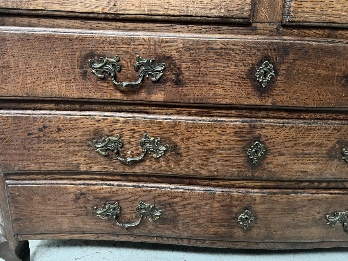 Commode Louis XV en chêne massif du XVIII siècle-photo-6
