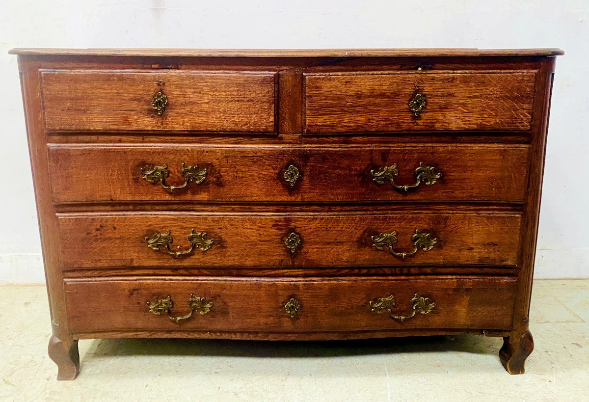 Commode Louis XV en chêne massif du XVIII siècle