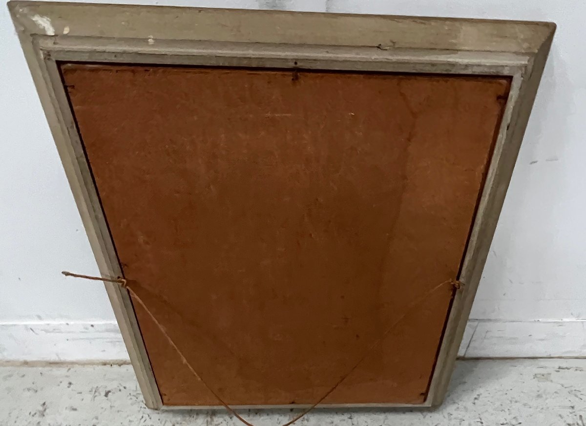 Oil On Hardboard “the Bouquet Of Gladioli” Signed P. Arata 20th Century-photo-2