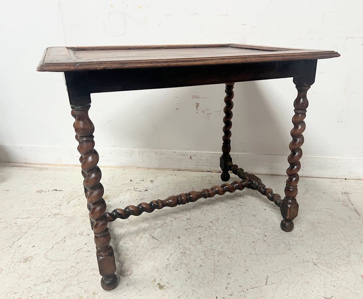 19th Century Solid Walnut Writing Desk-photo-2