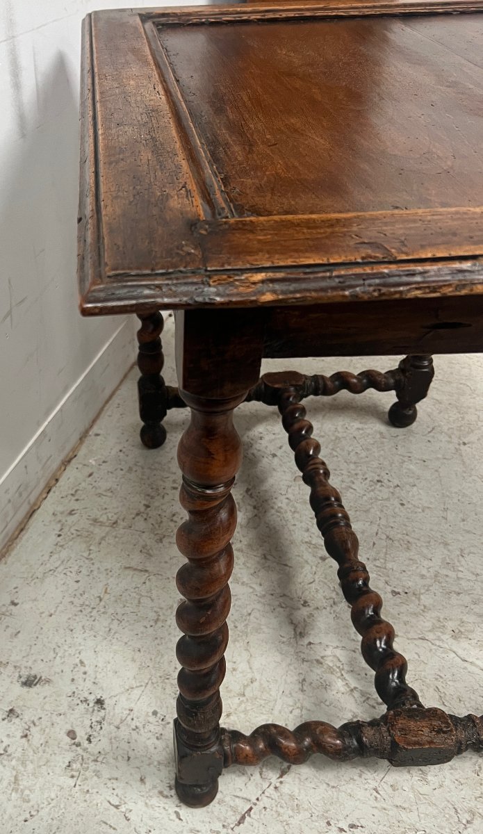 19th Century Solid Walnut Writing Desk-photo-4
