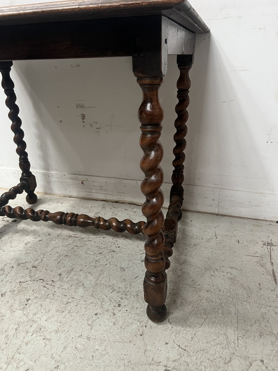 19th Century Solid Walnut Writing Desk-photo-8