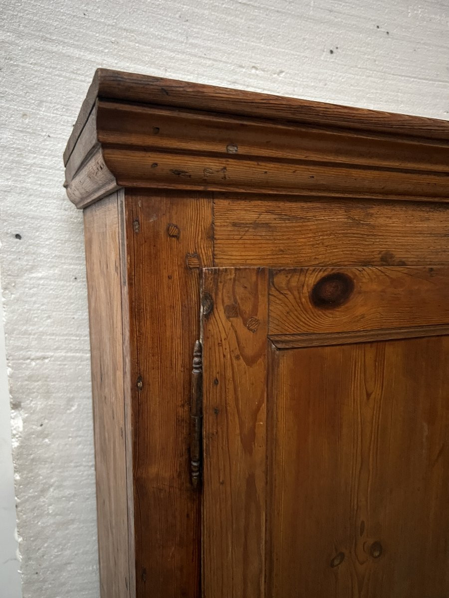 Two-part Office Desk In Solid Fir From The 20th Century-photo-6