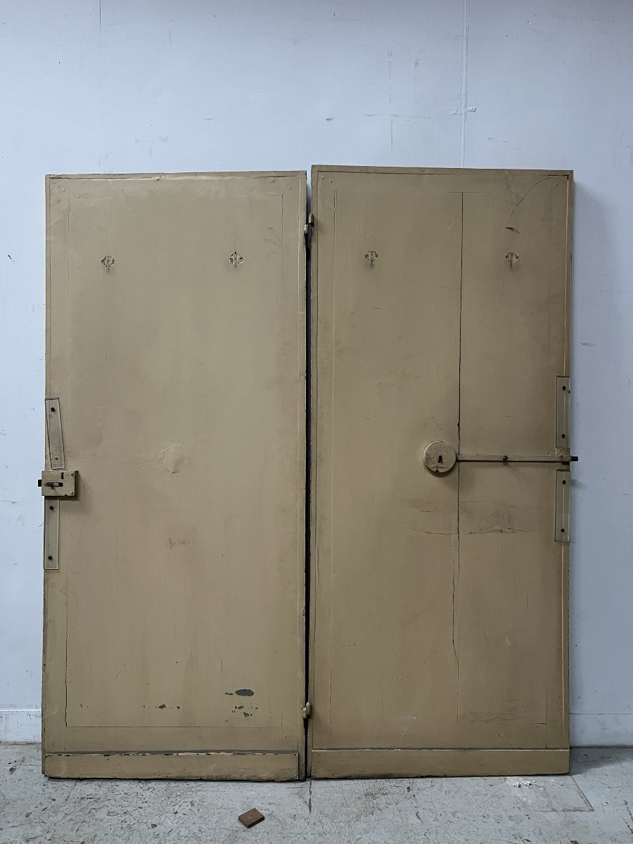 Pair Of Doors With Molded Panels, 19th Century-photo-2