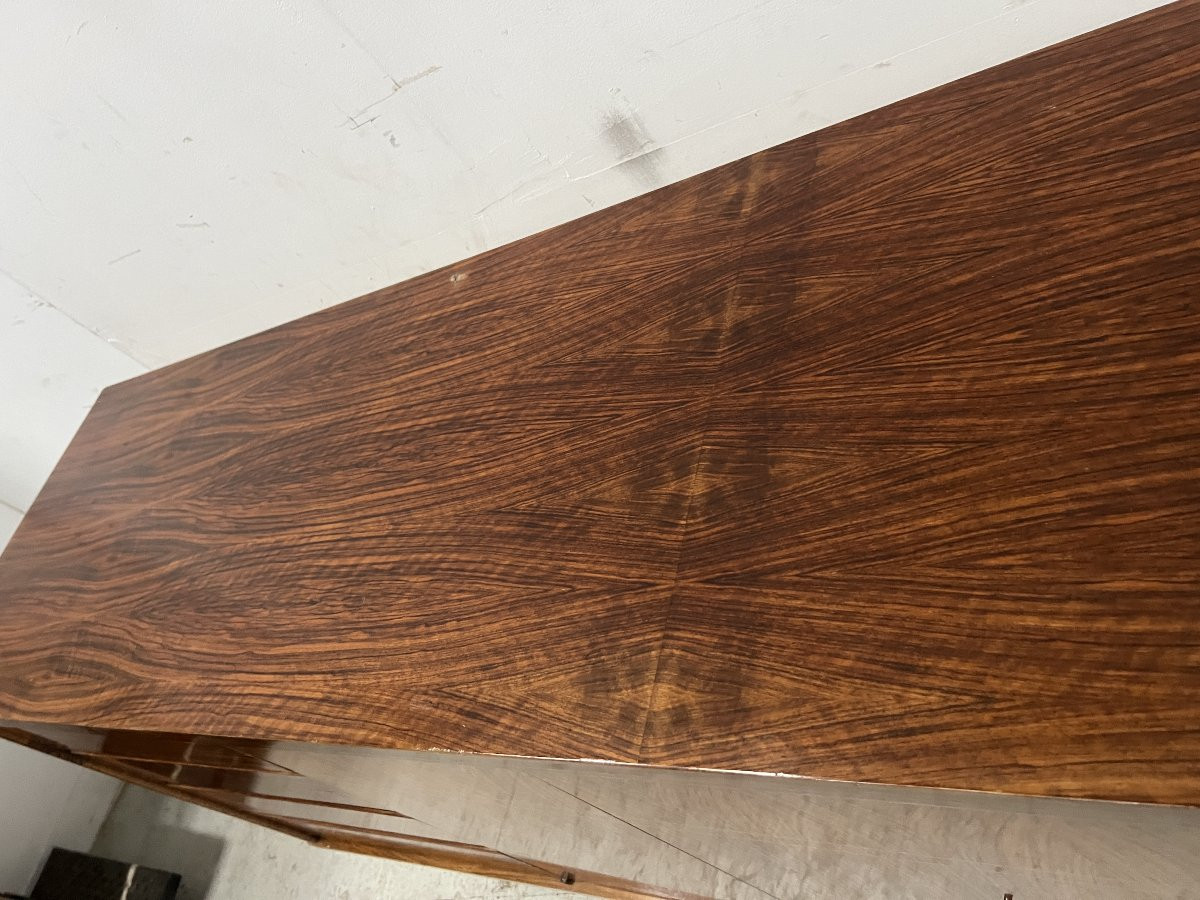 Danish Sideboard In Veneered Wood With Iron Legs, 20th Century-photo-5