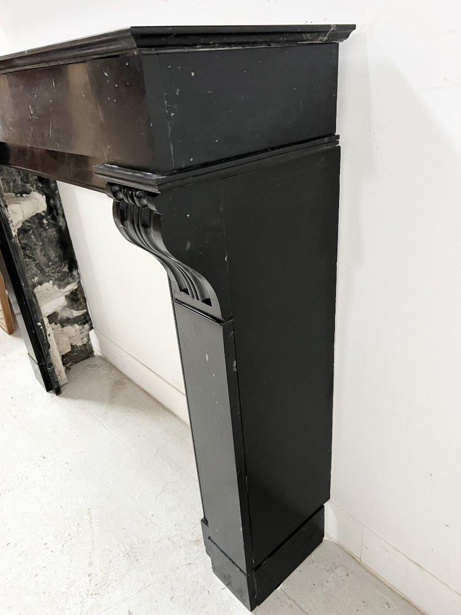 Napoleon III Fireplace With Black Marble Corbel, 19th Century-photo-3