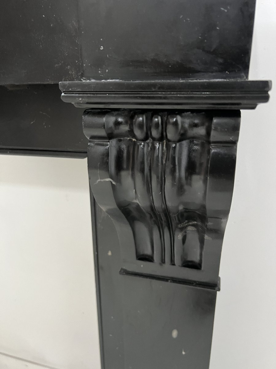 Napoleon III Fireplace With Black Marble Corbel, 19th Century-photo-1