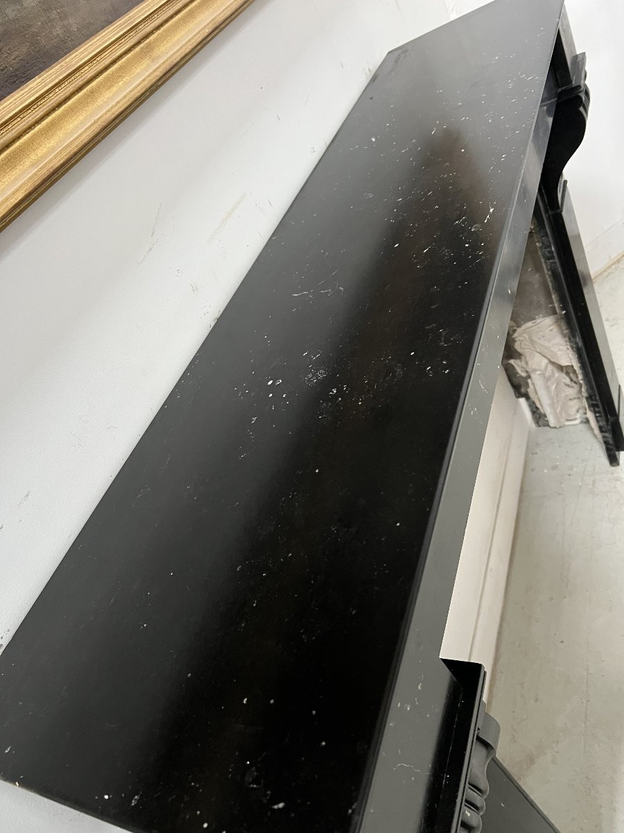 Napoleon III Fireplace With Black Marble Corbel, 19th Century-photo-2