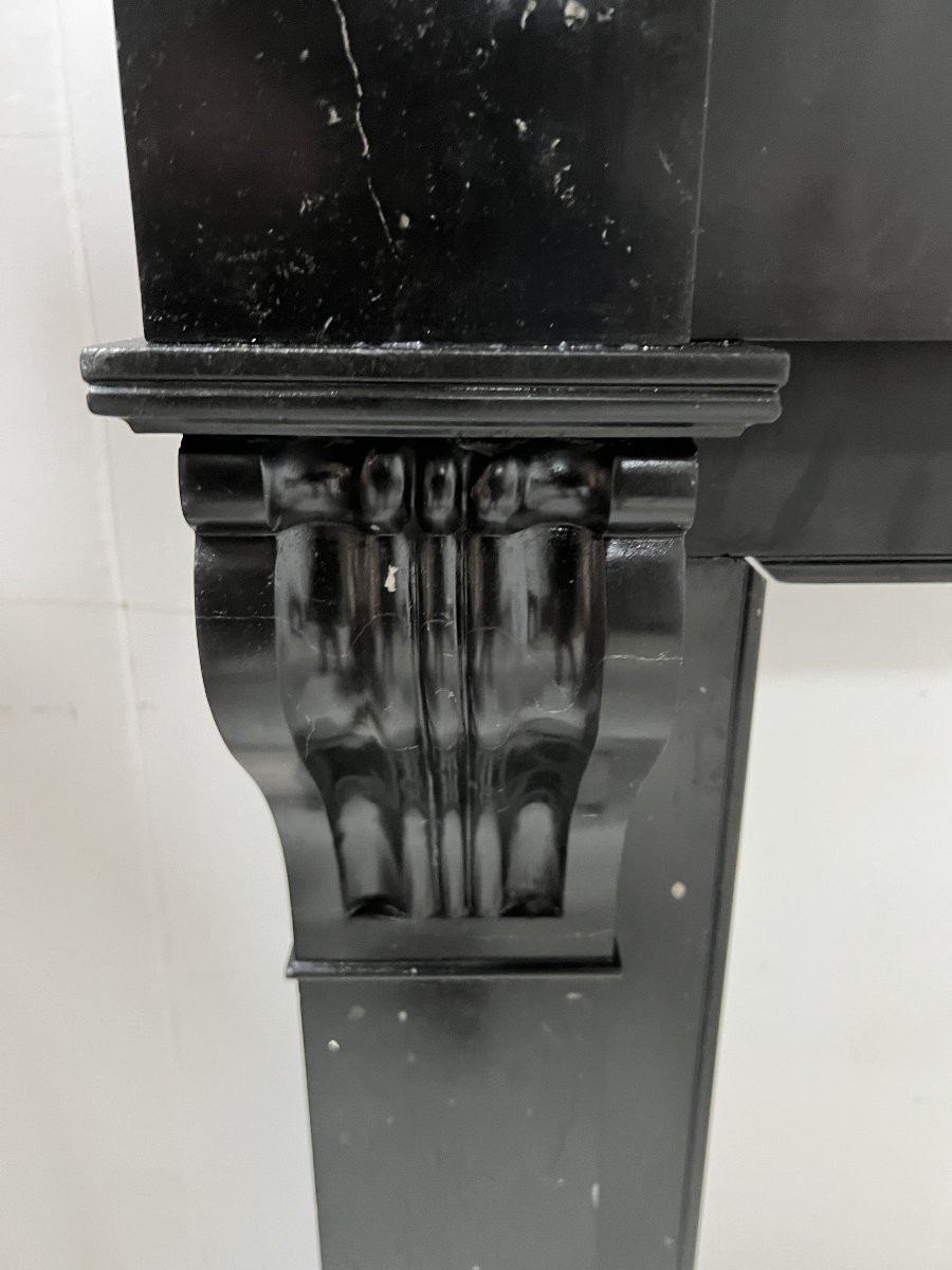 Napoleon III Fireplace With Black Marble Corbel, 19th Century-photo-4