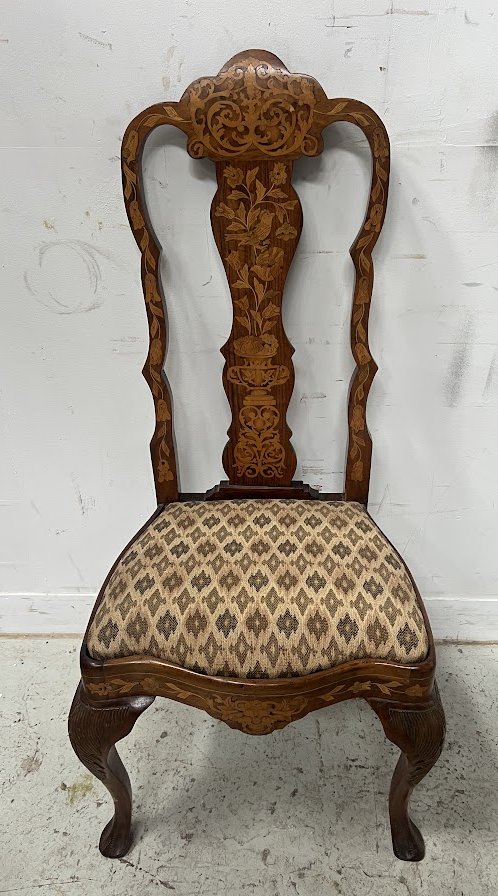 Suite Of Eight Dutch Chairs In Inlaid Wood 19th Century-photo-3