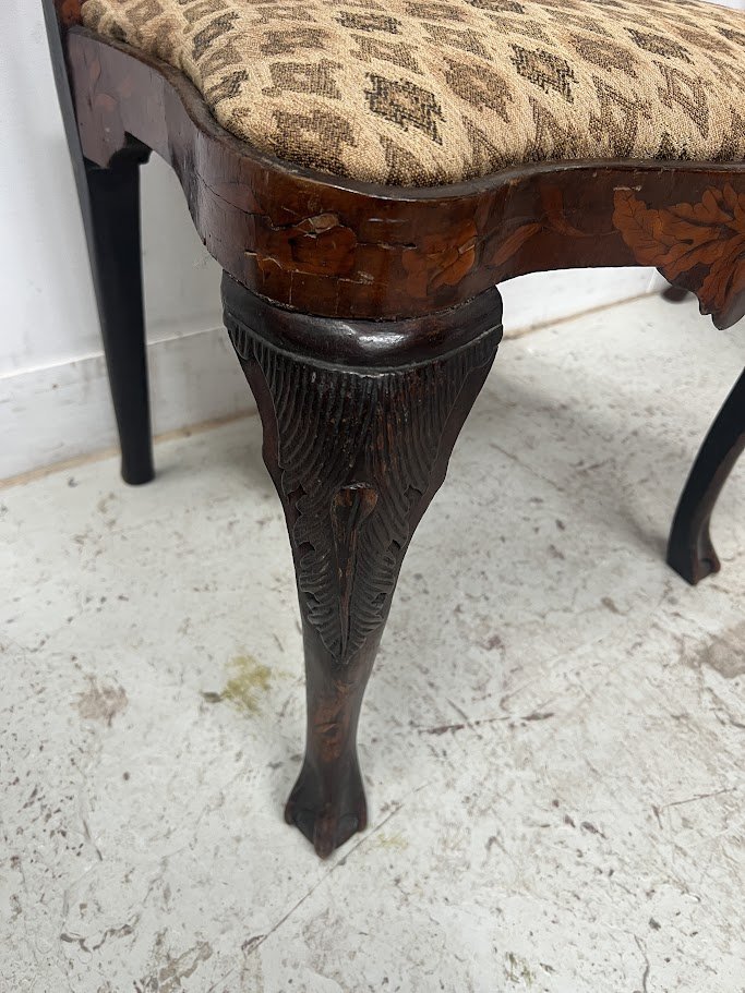 Suite Of Eight Dutch Chairs In Inlaid Wood 19th Century-photo-5