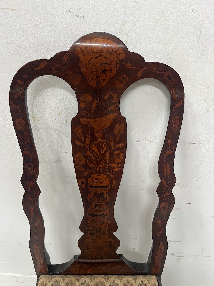 Suite Of Eight Dutch Chairs In Inlaid Wood 19th Century-photo-6