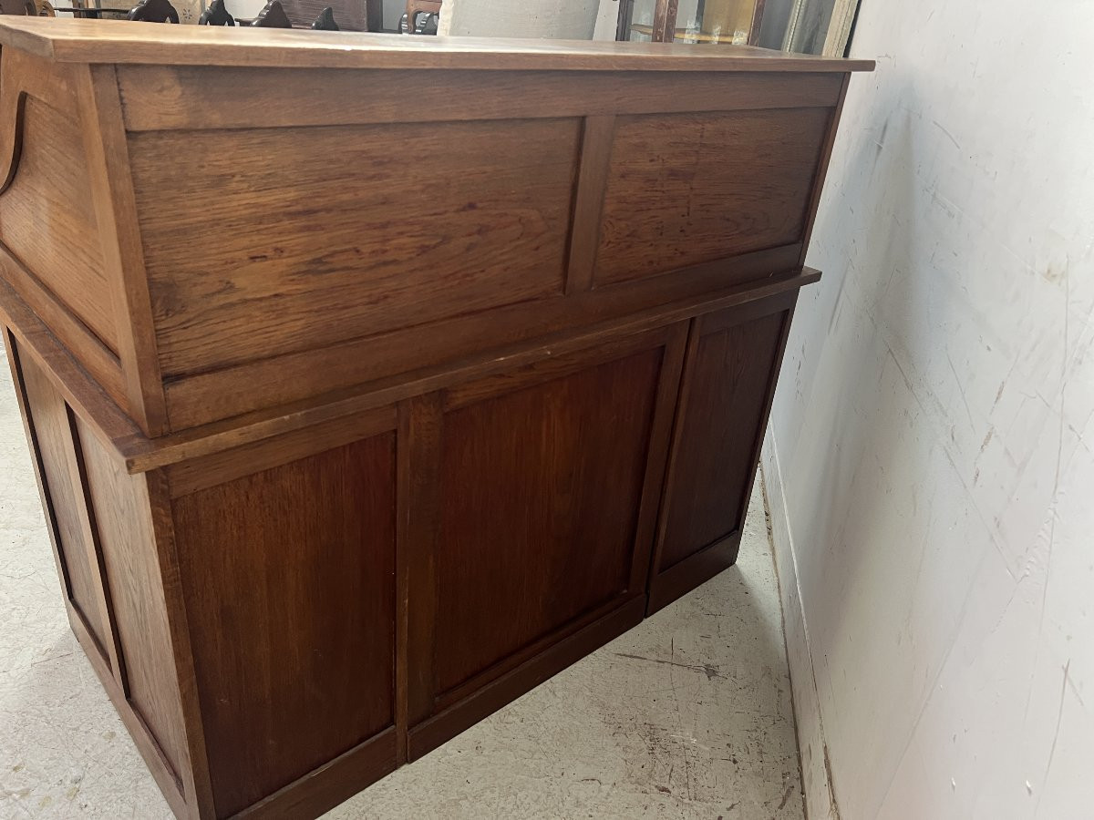 Bureau Américain en chene massif XX siècle-photo-8