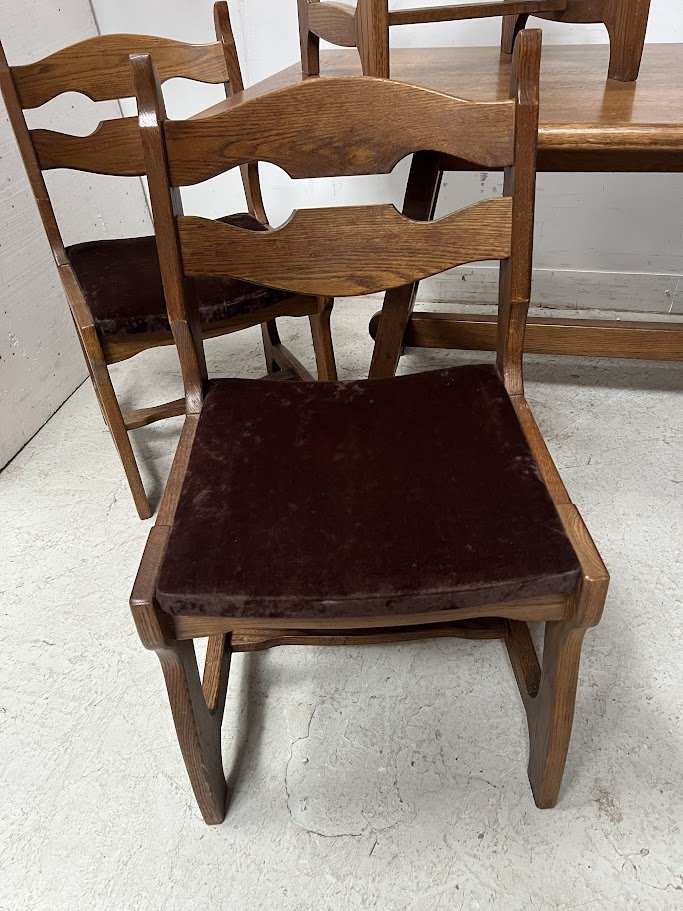 Dining Room Furniture XX Century Table And Chairs-photo-2