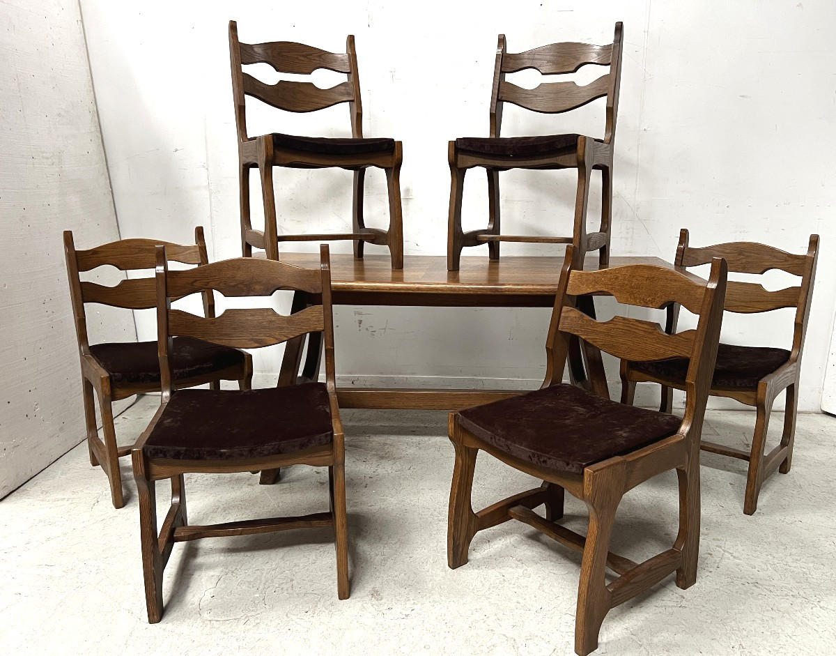 Dining Room Furniture XX Century Table And Chairs