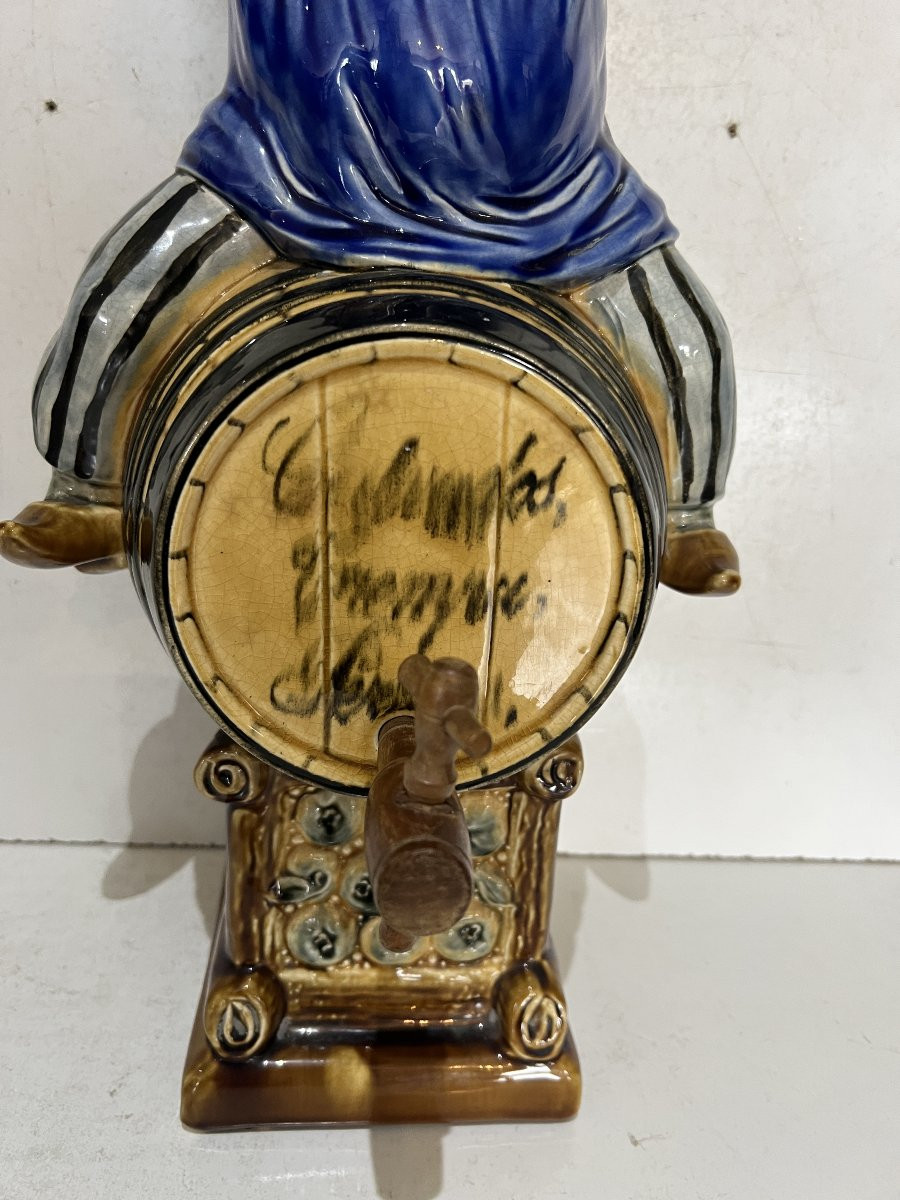 Fontaine en faïence polychrome XX siècle-photo-4