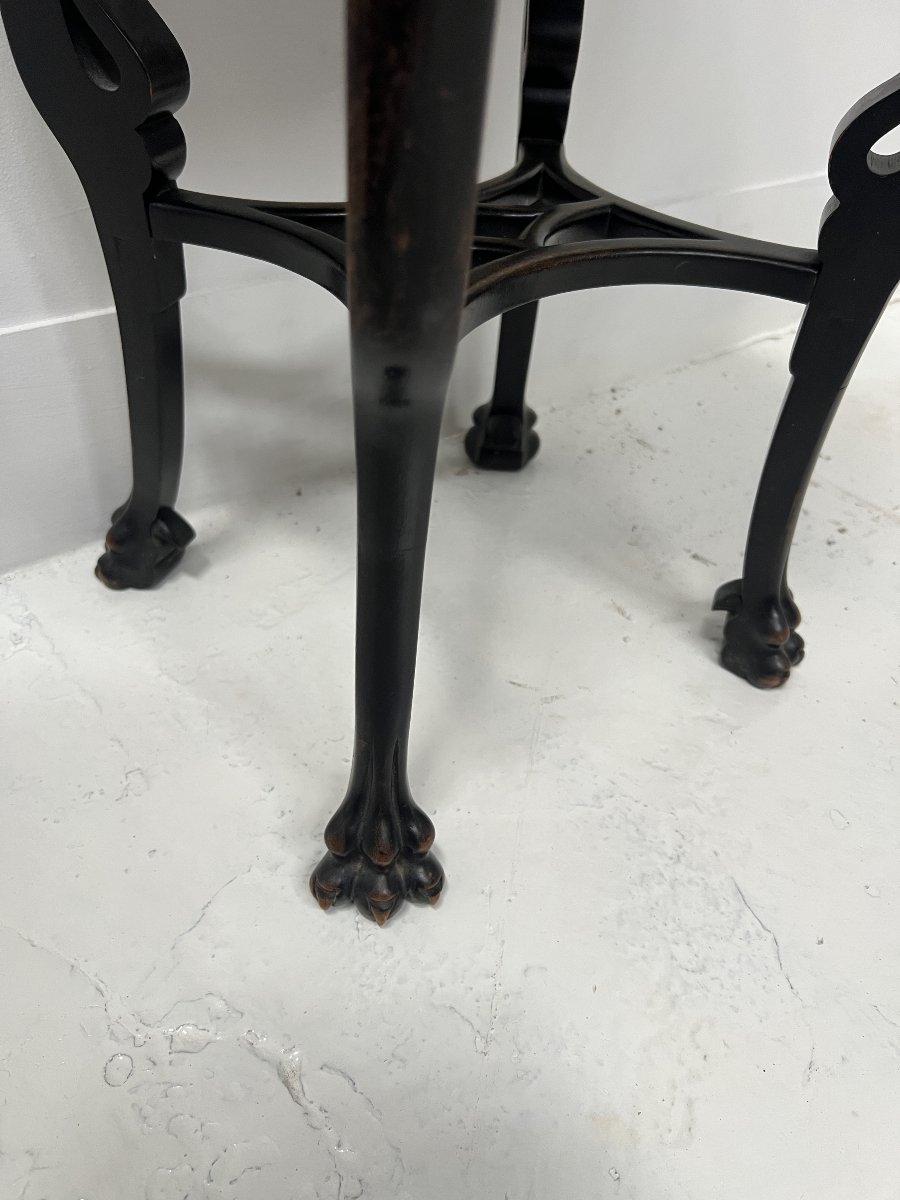 Asian-style Pedestal Table In Natural Wood XX Century-photo-1