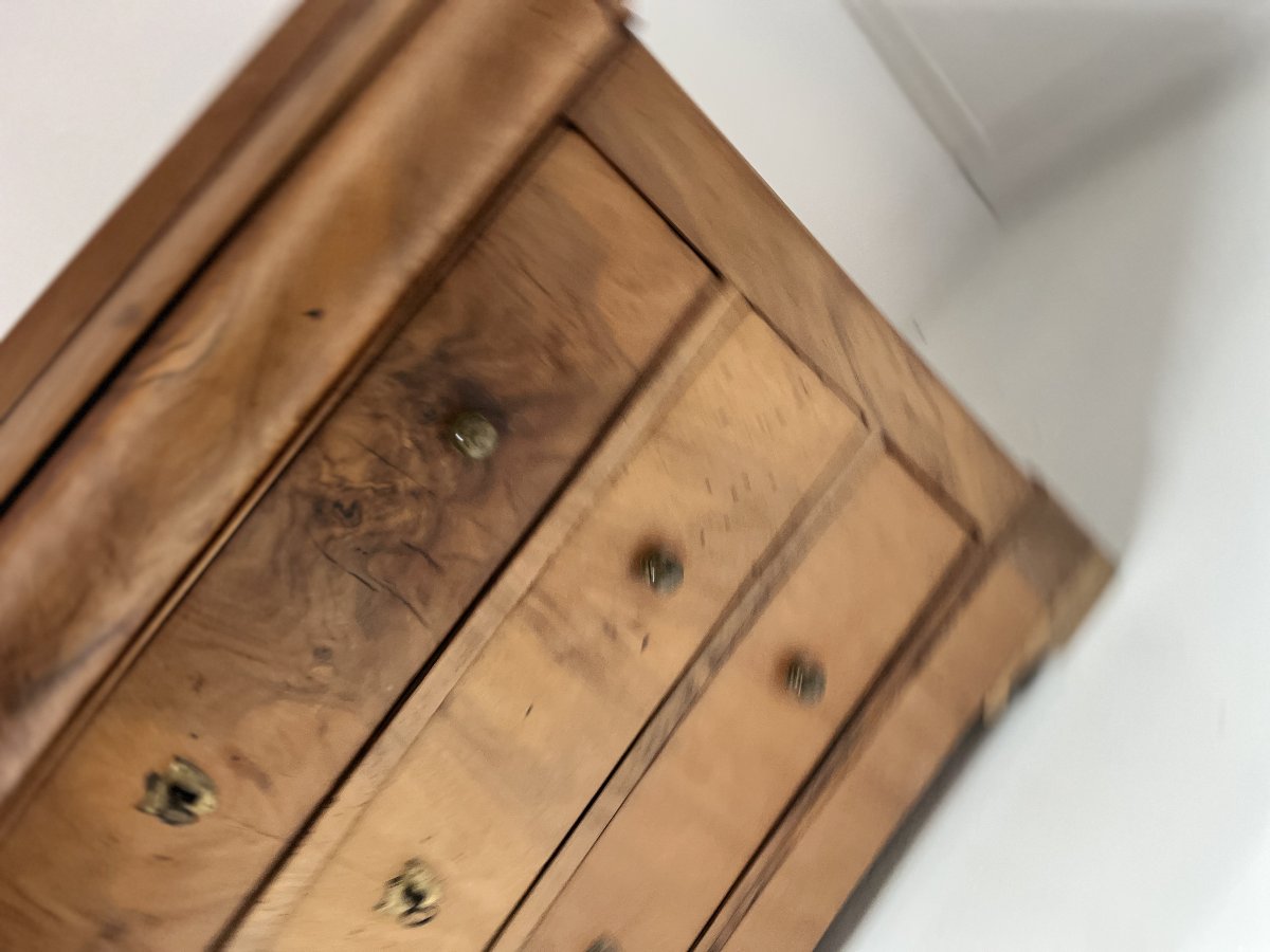Louis Philippe Solid Cherrywood Chest Of Drawers XIX Century-photo-2