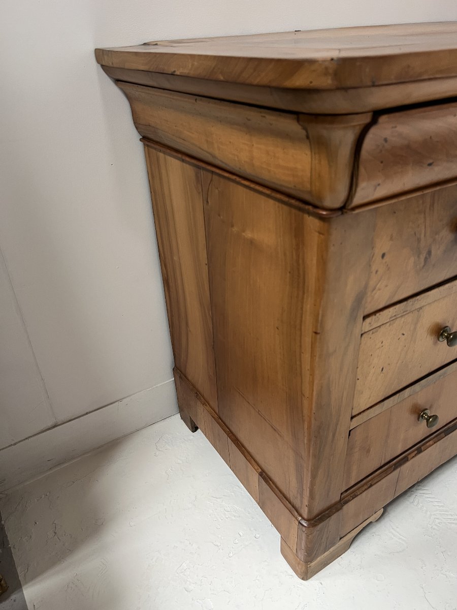 Louis Philippe Solid Cherrywood Chest Of Drawers XIX Century-photo-4