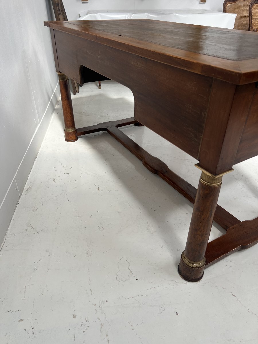 Bureau de style Empire en acajou et placage XIXieme siècle-photo-3