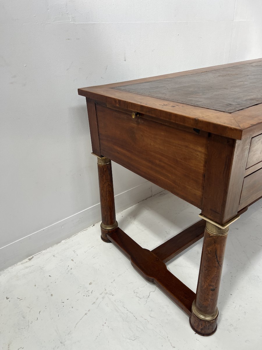 Bureau de style Empire en acajou et placage XIXieme siècle-photo-1