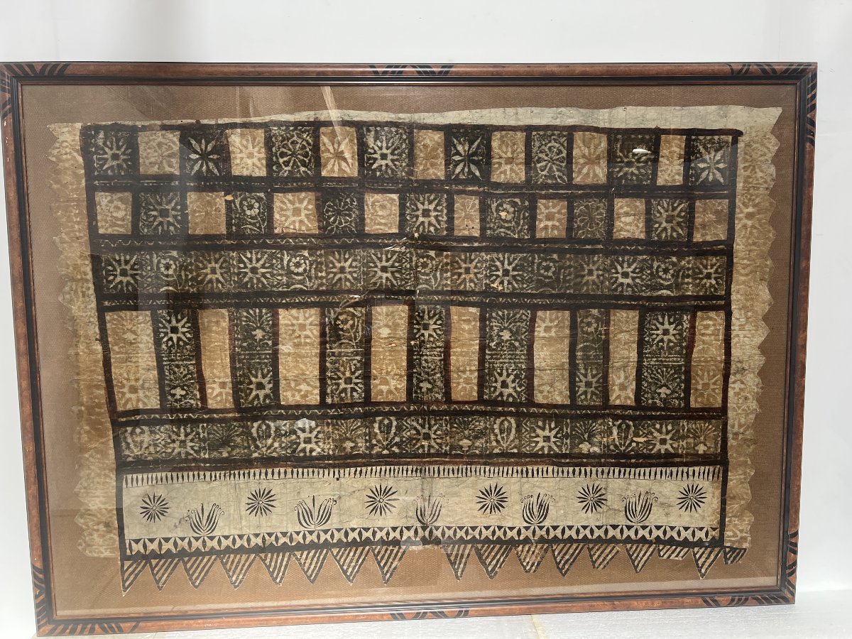 Grand Panneau décoratif a motif polynésien XX siècle