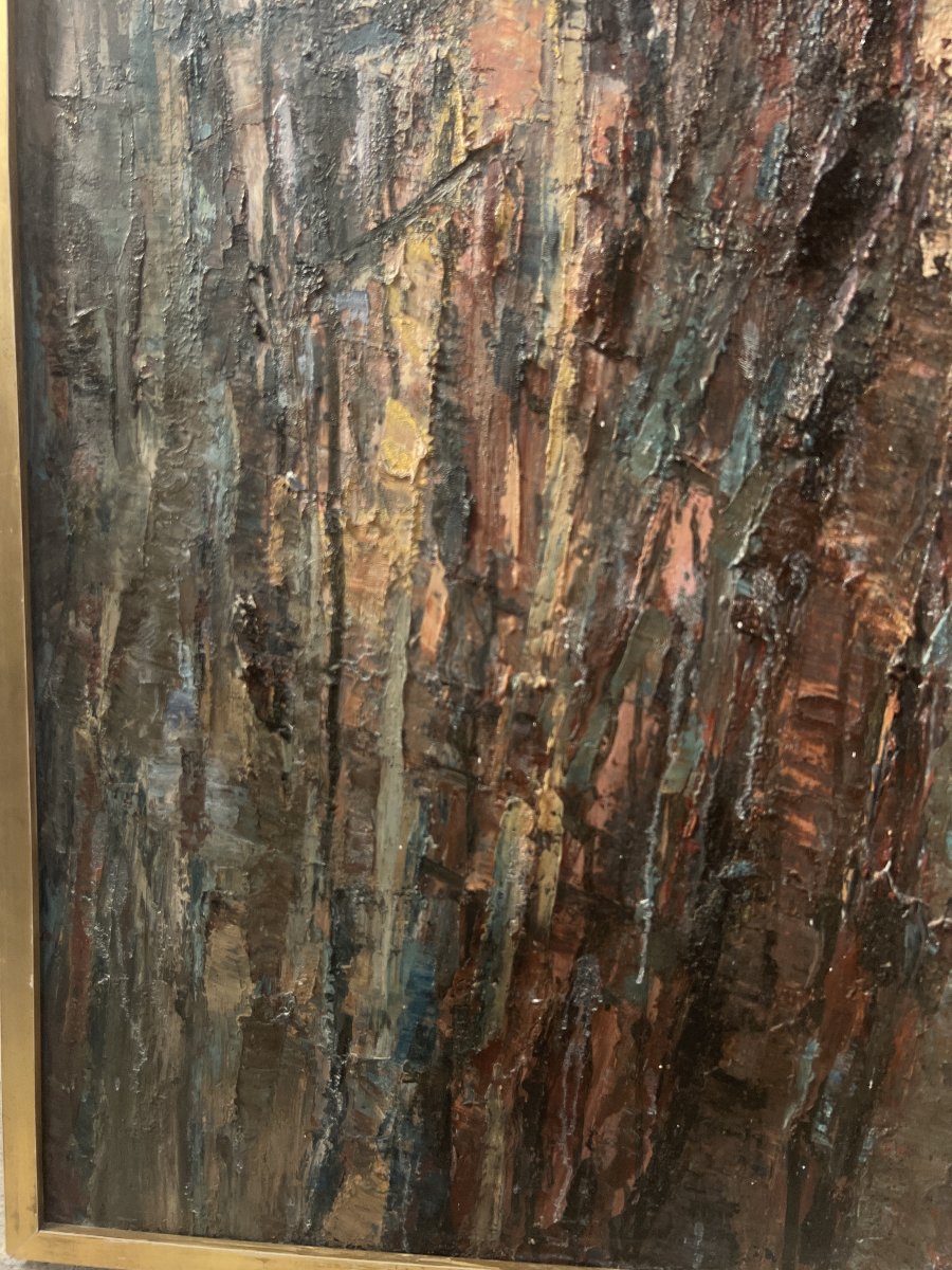 Oil On Canvas, Contemporary Painting By "pollet Leclerc," 20th Century-photo-4