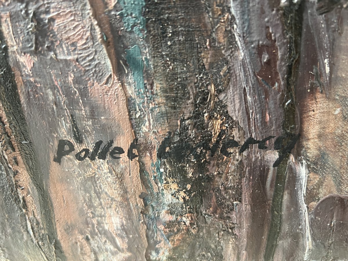 Oil On Canvas, Contemporary Painting By "pollet Leclerc," 20th Century-photo-6