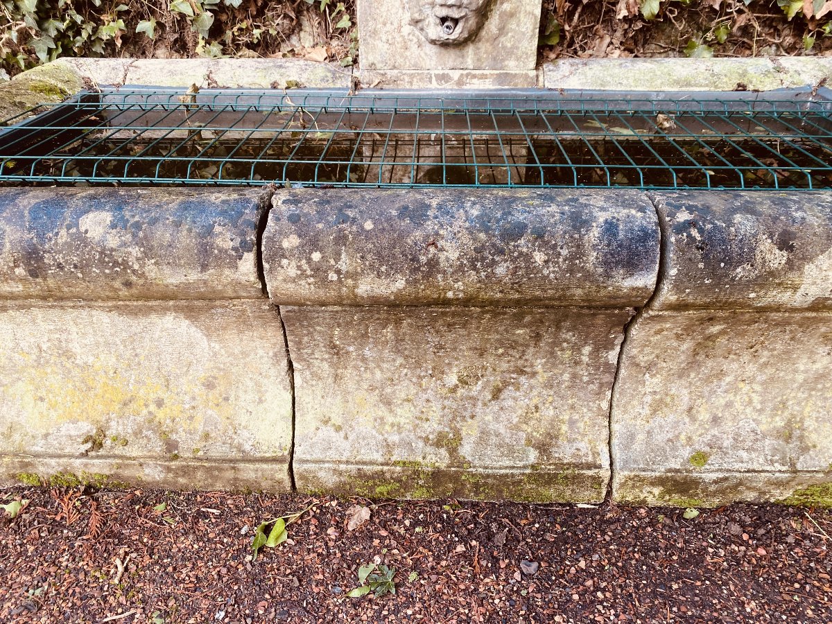 Fontaine et bassin d'extérieur en pierre XIX siècle-photo-3