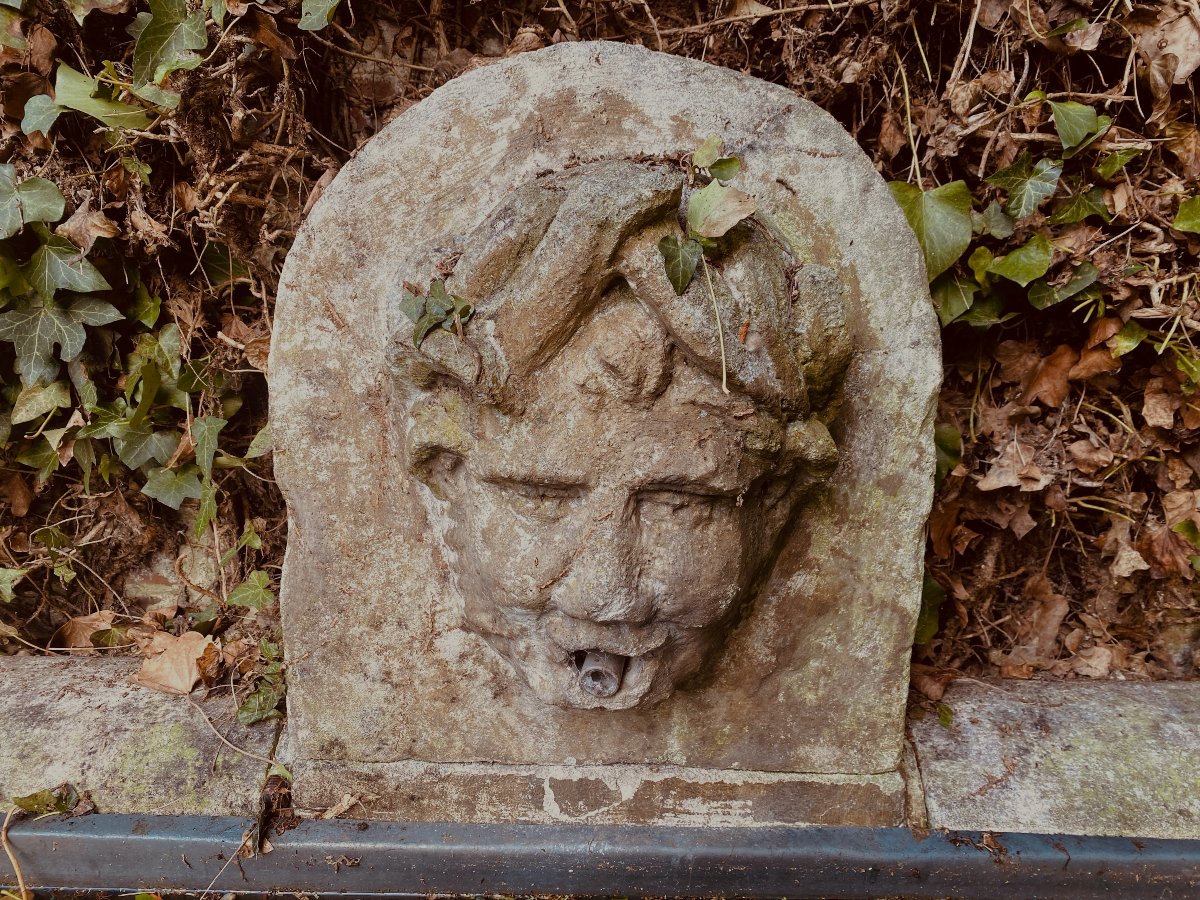 Fontaine et bassin d'extérieur en pierre XIX siècle-photo-4
