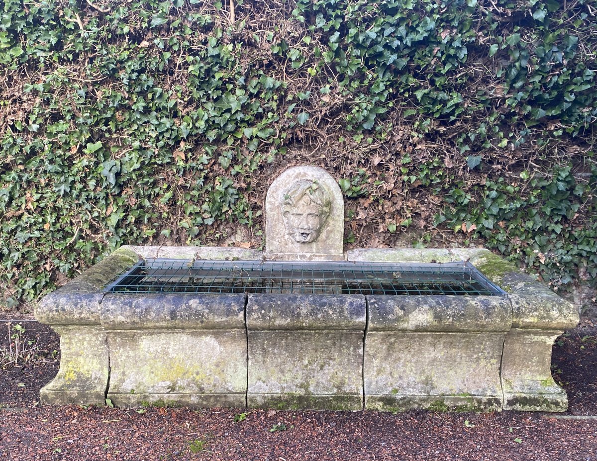 Fontaine et bassin d'extérieur en pierre XIX siècle-photo-6