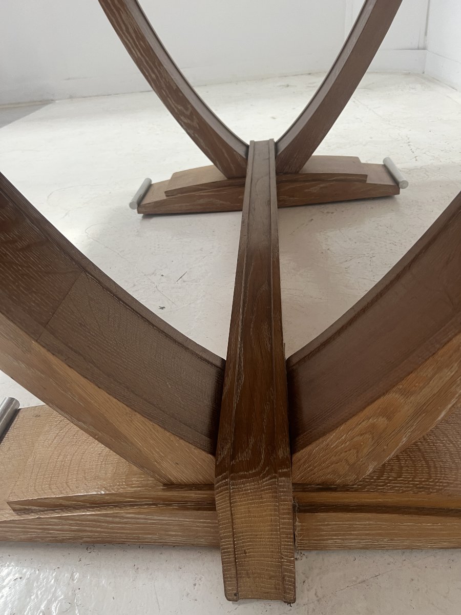 20th-century Art Deco Desk Made Of Ceruse-finished Oak-photo-1