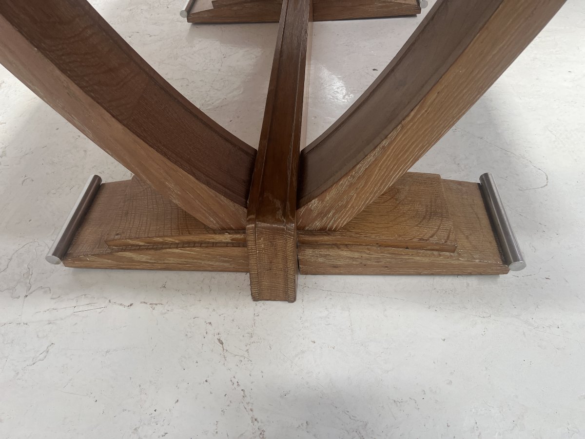 20th-century Art Deco Desk Made Of Ceruse-finished Oak-photo-3
