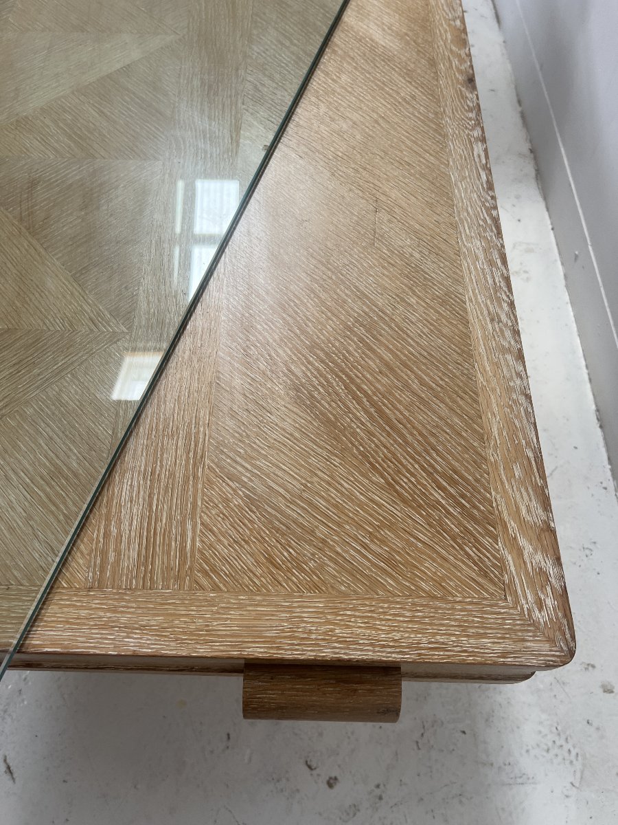 20th-century Art Deco Desk Made Of Ceruse-finished Oak-photo-5
