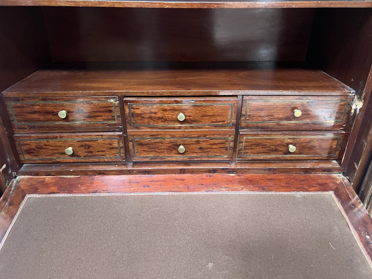 19th-century Louis XVI-style Mahogany Napoleon III Secretary Desk-photo-3