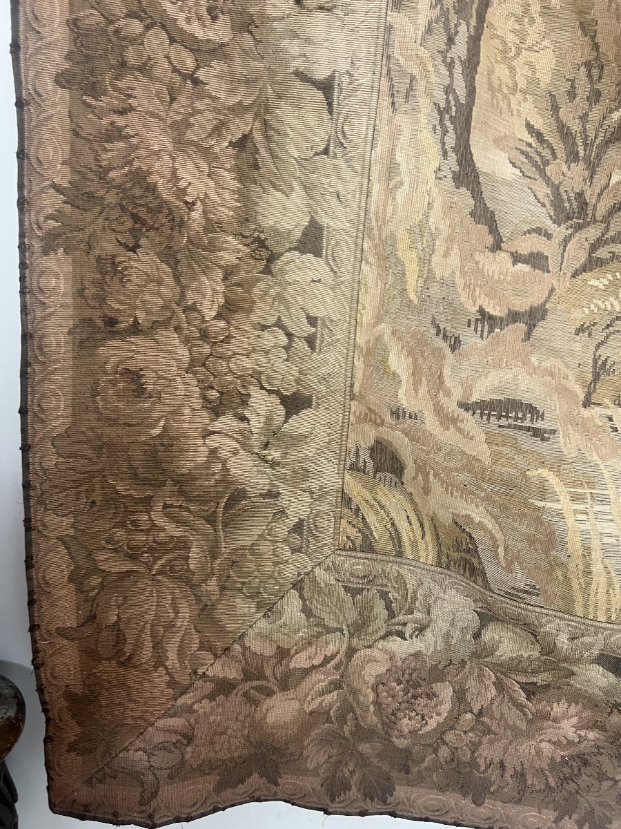 Tapisserie de style renaissance a décor animalier XX siècle-photo-2