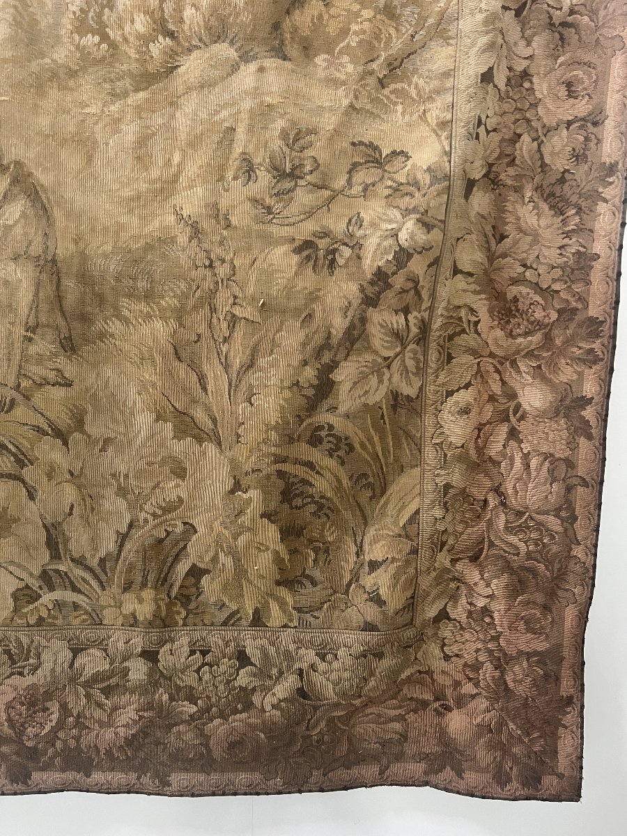 Tapisserie de style renaissance a décor animalier XX siècle-photo-3
