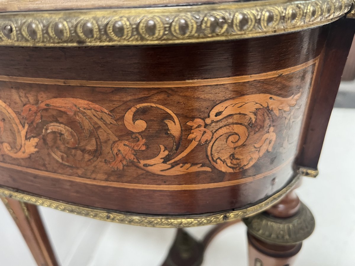19th-century Napoleon III-style Wooden Veneer Planter-photo-1