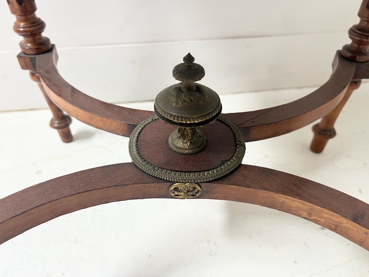 19th-century Napoleon III-style Wooden Veneer Planter-photo-2