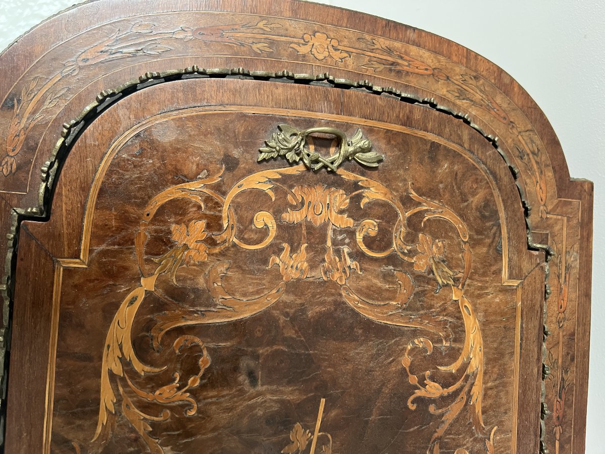 19th-century Napoleon III-style Wooden Veneer Planter-photo-3