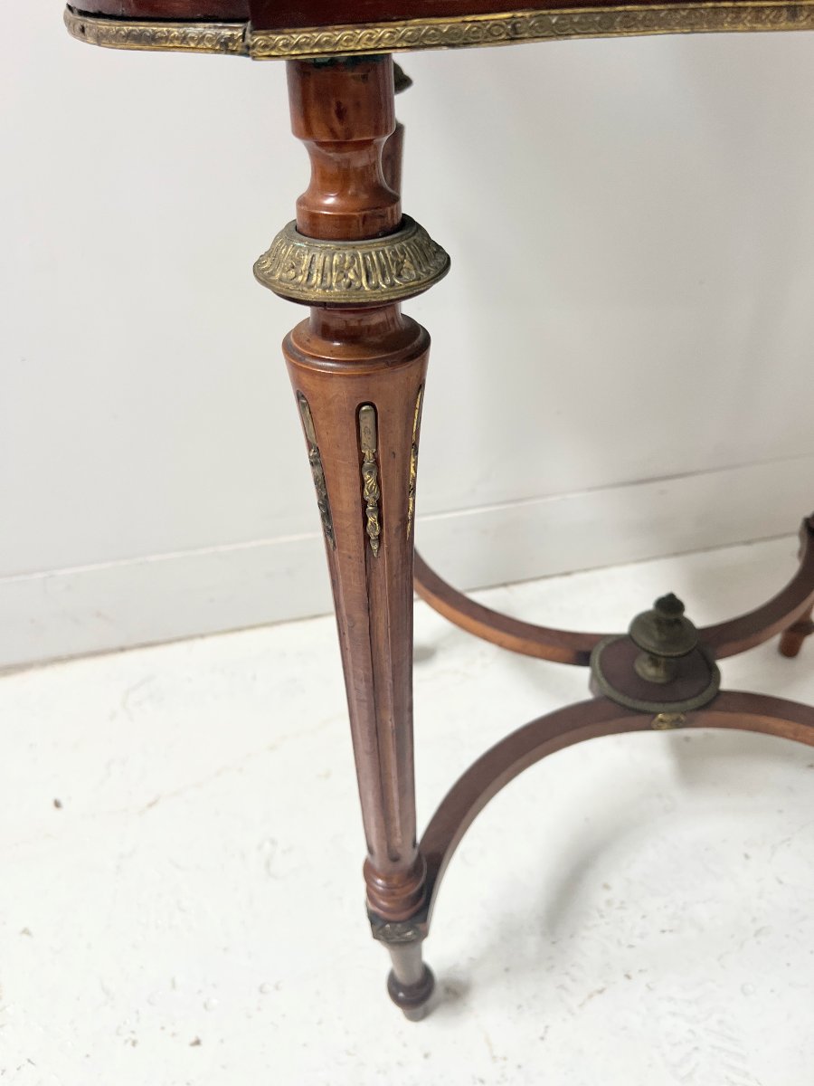 19th-century Napoleon III-style Wooden Veneer Planter-photo-5