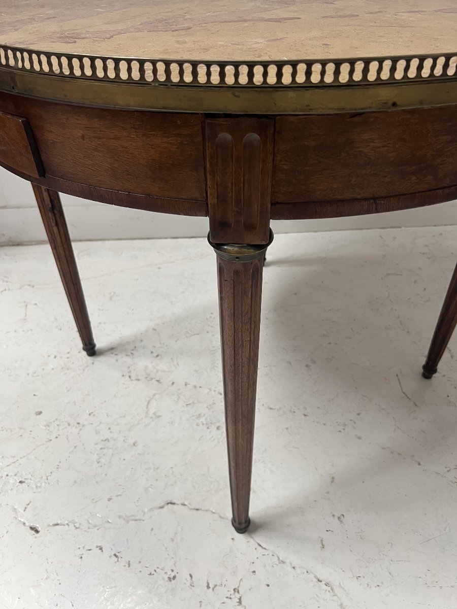 Louis XVI-style Hot Water Bottle Table Made Of Veneered Wood, 20th Century-photo-2