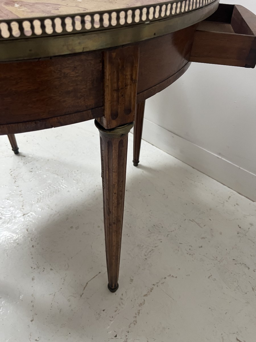 Louis XVI-style Hot Water Bottle Table Made Of Veneered Wood, 20th Century-photo-3