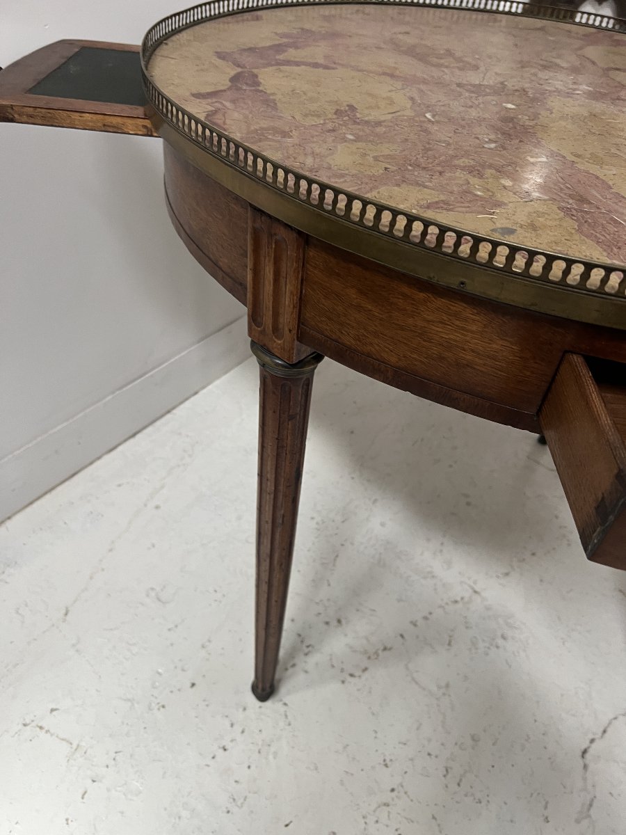 Louis XVI-style Hot Water Bottle Table Made Of Veneered Wood, 20th Century-photo-4