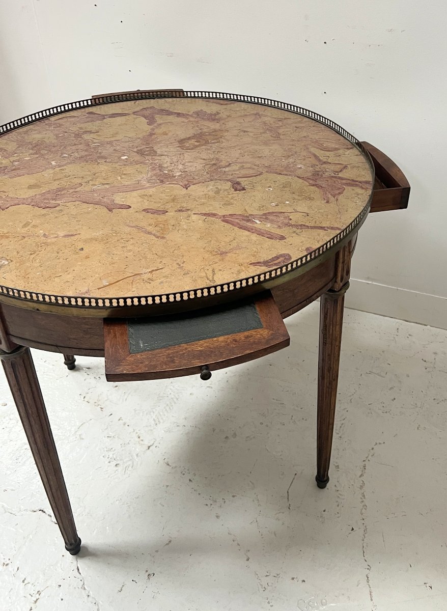 Louis XVI-style Hot Water Bottle Table Made Of Veneered Wood, 20th Century-photo-2