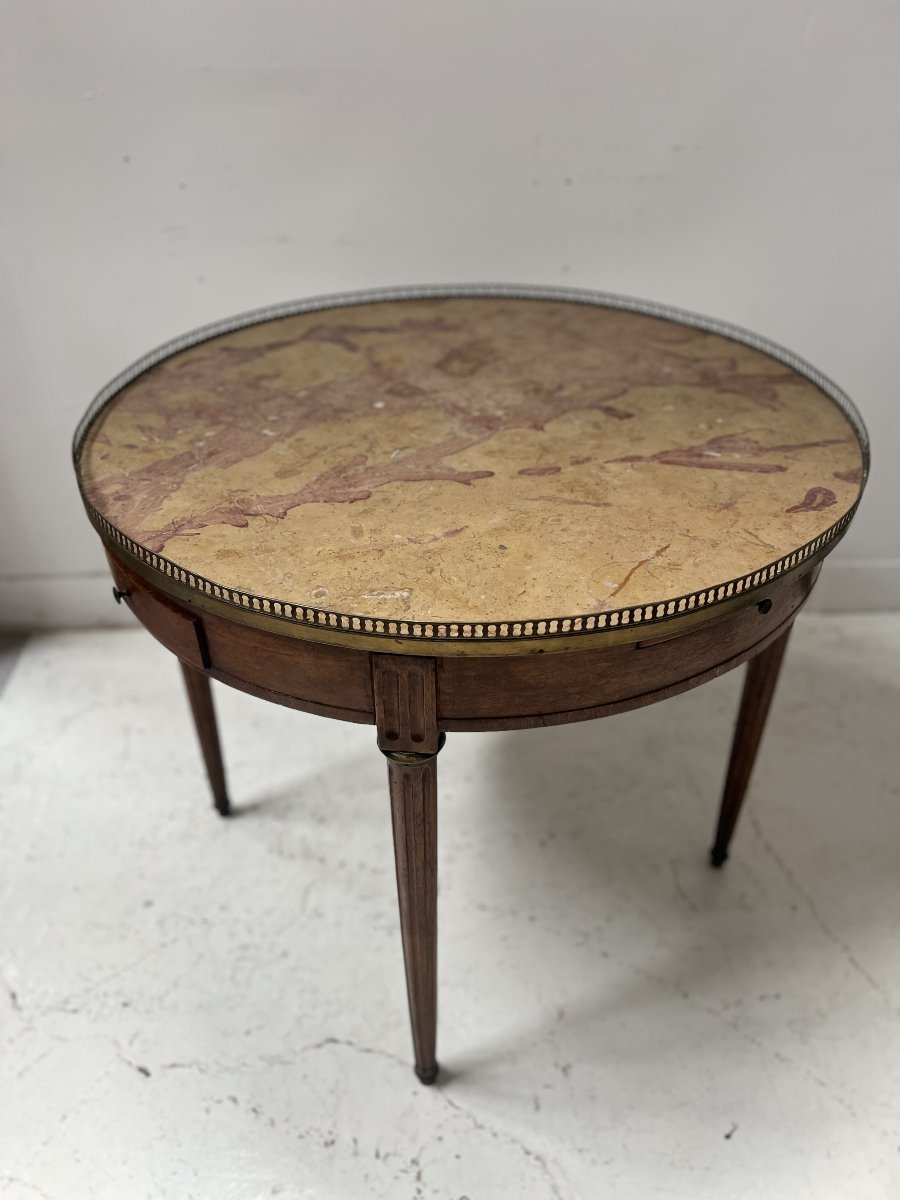 Louis XVI-style Hot Water Bottle Table Made Of Veneered Wood, 20th Century-photo-6